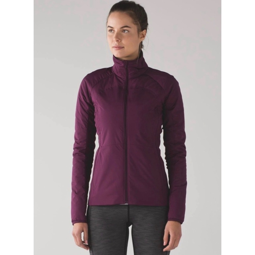 Lululemon Run For The Cold Jacket Plum Size 4 PrimaLoft Insulated
